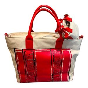 Steve Madden Canvas Tote w/ mini tote  NWT